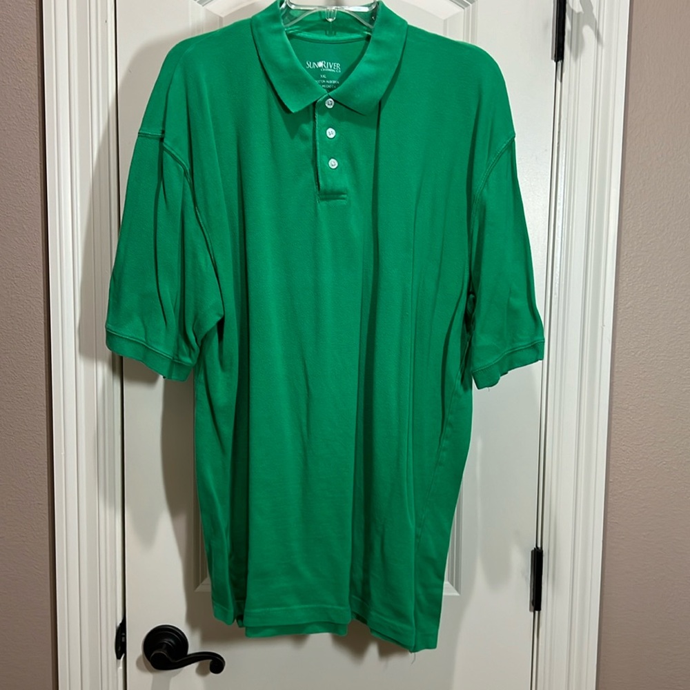 Vibrant Green • Polio Short Sleeve Shirt • Very Nice • EUC